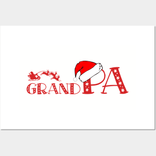 Christmas Family Name "Grand Pa" Photo Design Shirt Posters and Art